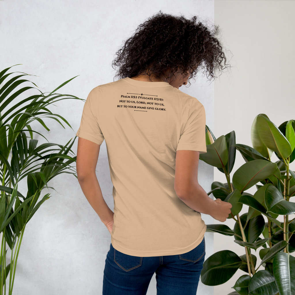 Non Nobis Domine Two-Sided T-Shirt – Psalm 115 on Back